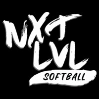 Ladies NXT LVL Black Softball Racerback Tank Top Design